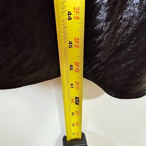 EUC EXPRESS BLACK SATIN FEEL DEEP V NECK SPAGHETTI STRAP MIDI DRESS SIZE 14 - Picture 14 of 14